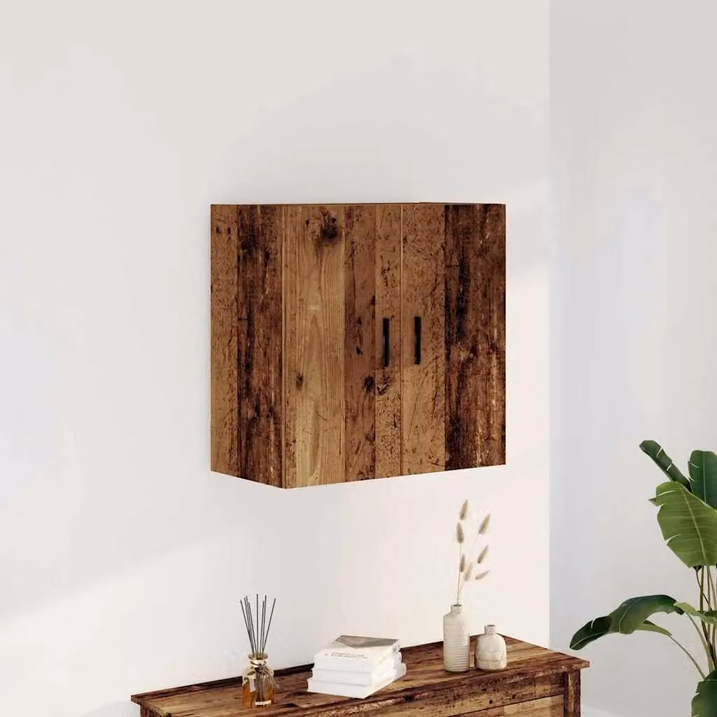 Berkfield Home Wall Mounted Cabinet in Brown Old Wood, W/D/H: 60 x 31 x 60 cm – 2