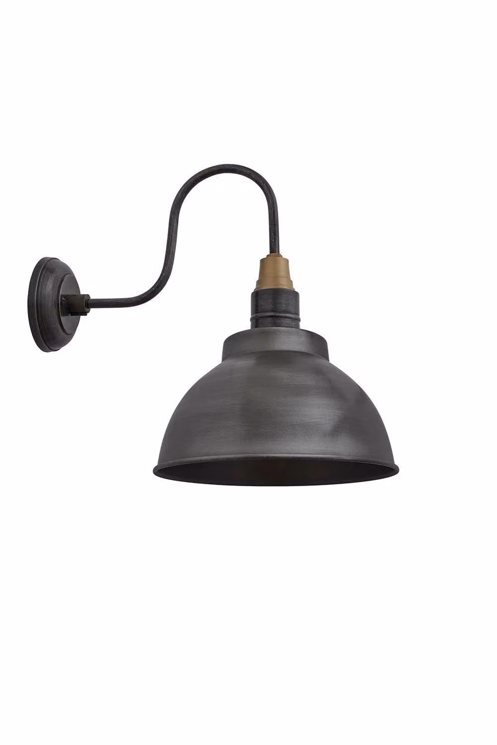 Industville Swan Neck Dome Wall Light in Grey Metal – 2
