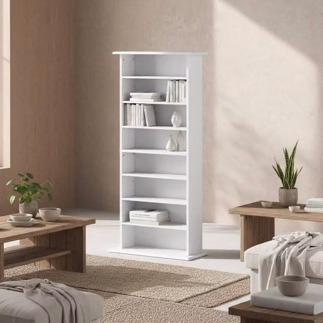 Wyld Haus Talasa White Wall Mounted CD Storage Unit with Adjustable Shelves – 1
