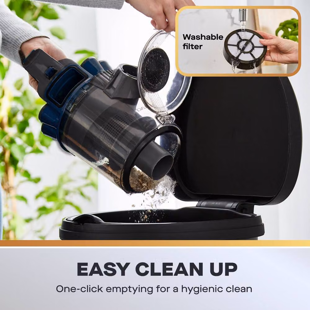 Daewoo Tornado Bagless Cyclonic Cylinder Vacuum Cleaner, 700W, 2L, Grey – 5
