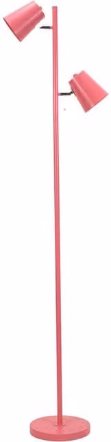 ValueLights Bibi 2 Way Pink Metal Floor Lamp
