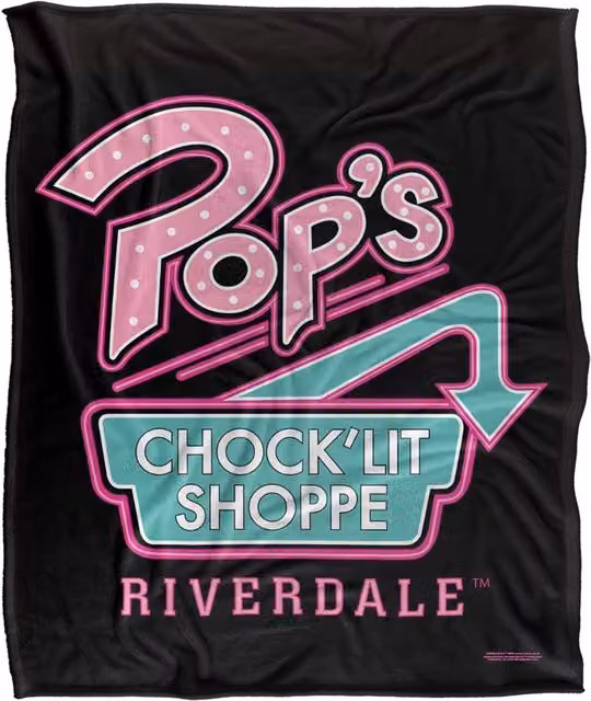 Riverdale Pop'S Chock'Lit Shop Silky Touch Super Soft Fleece Throw Blanket, White, W/D/H: 152 x 127 cm – 6
