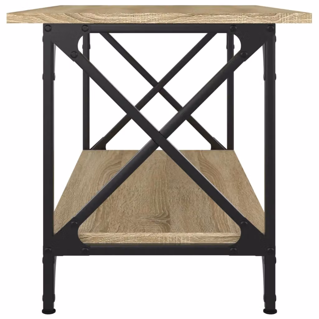 Berkfield Home Sonoma Oak Coffee Table in Brown, W/D/H: 80 x 45 x 45 cm – 3