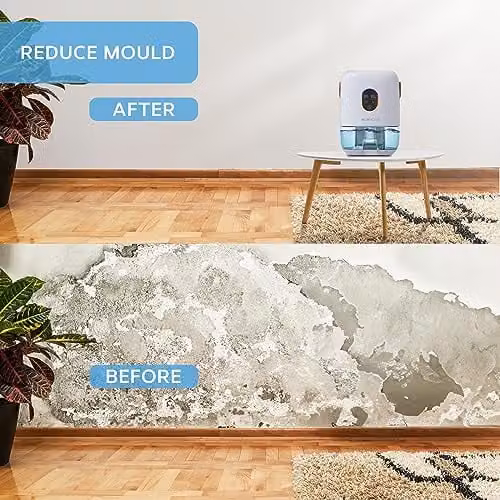 MONHOUSE Electric Dehumidifier with Touch Screen and Nightlight, 1000ml, White – 6