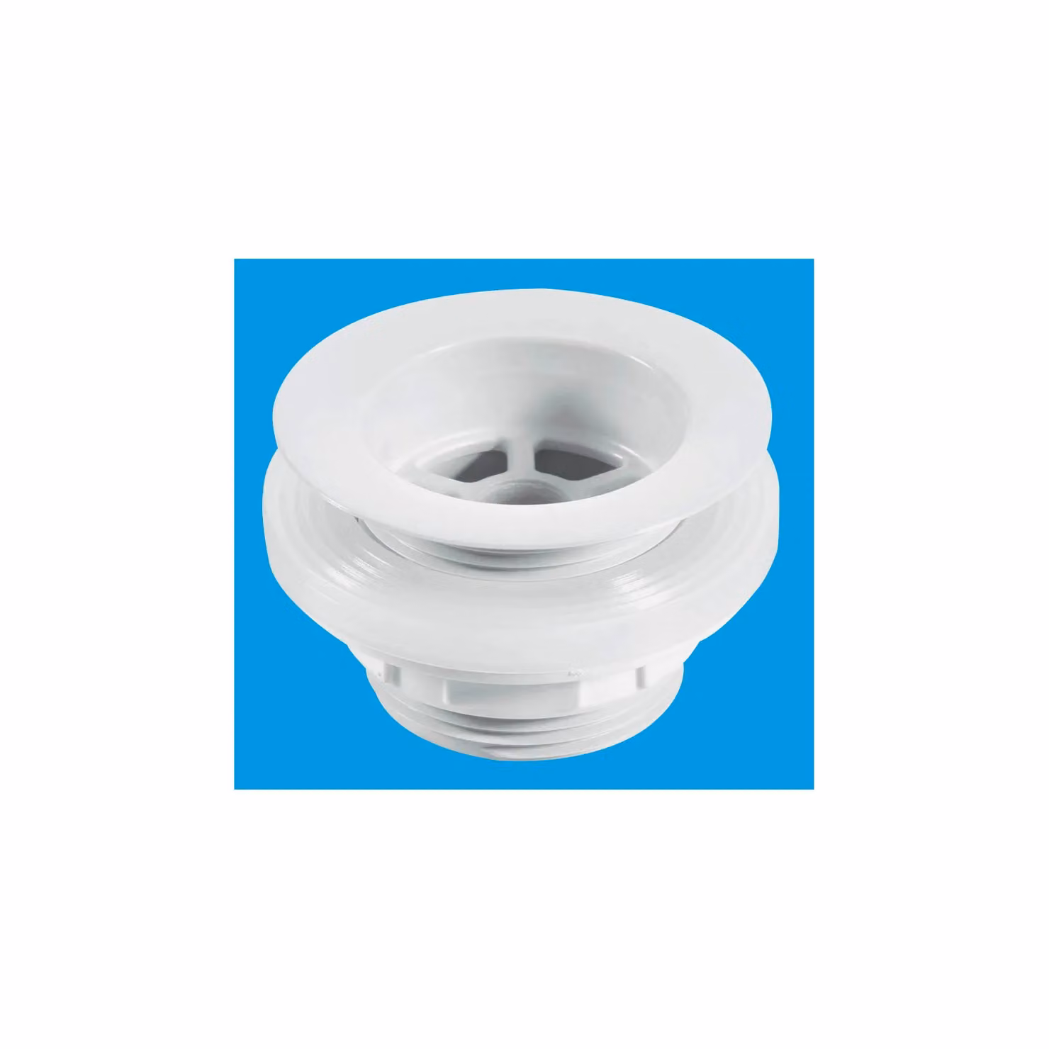 McAlpine W5 Backnut Bath Waste with 70mm White Plastic Flange and 1.5 inch Tail – 2