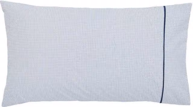 Bedeck of Belfast Kayah 2 Pack Pure Cotton Pillowcases in Indigo Blue Mix