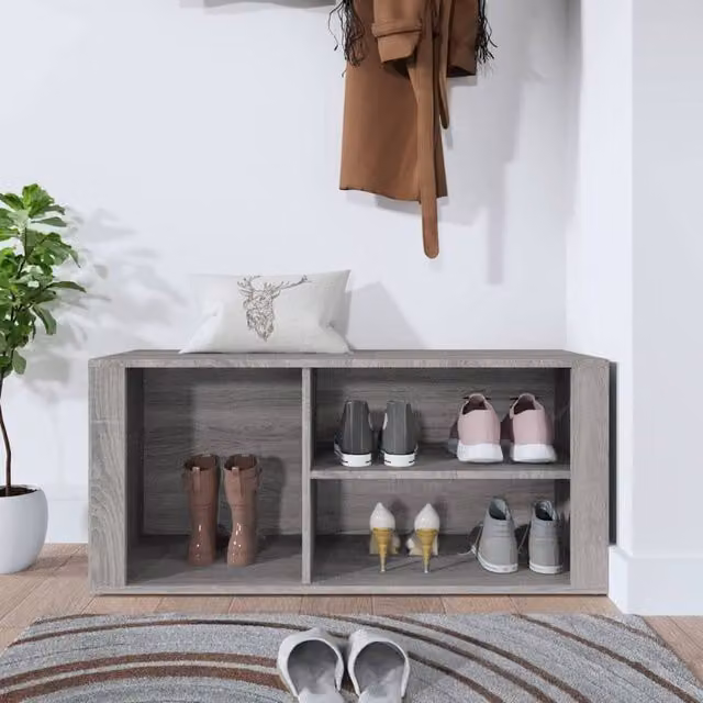Berkfield Home Grey Sonoma Shoe Cabinet W/D/H: 100 x 35 x 45 cm – 1