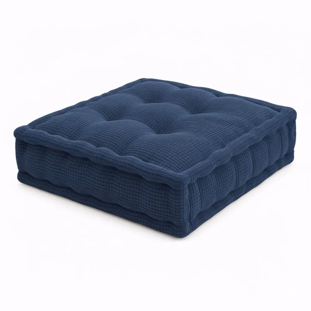 Snug City Teddy Fabric Square Booster Cushion in Blue, W/D/H: 45 x 45 x 45 cm – 2
