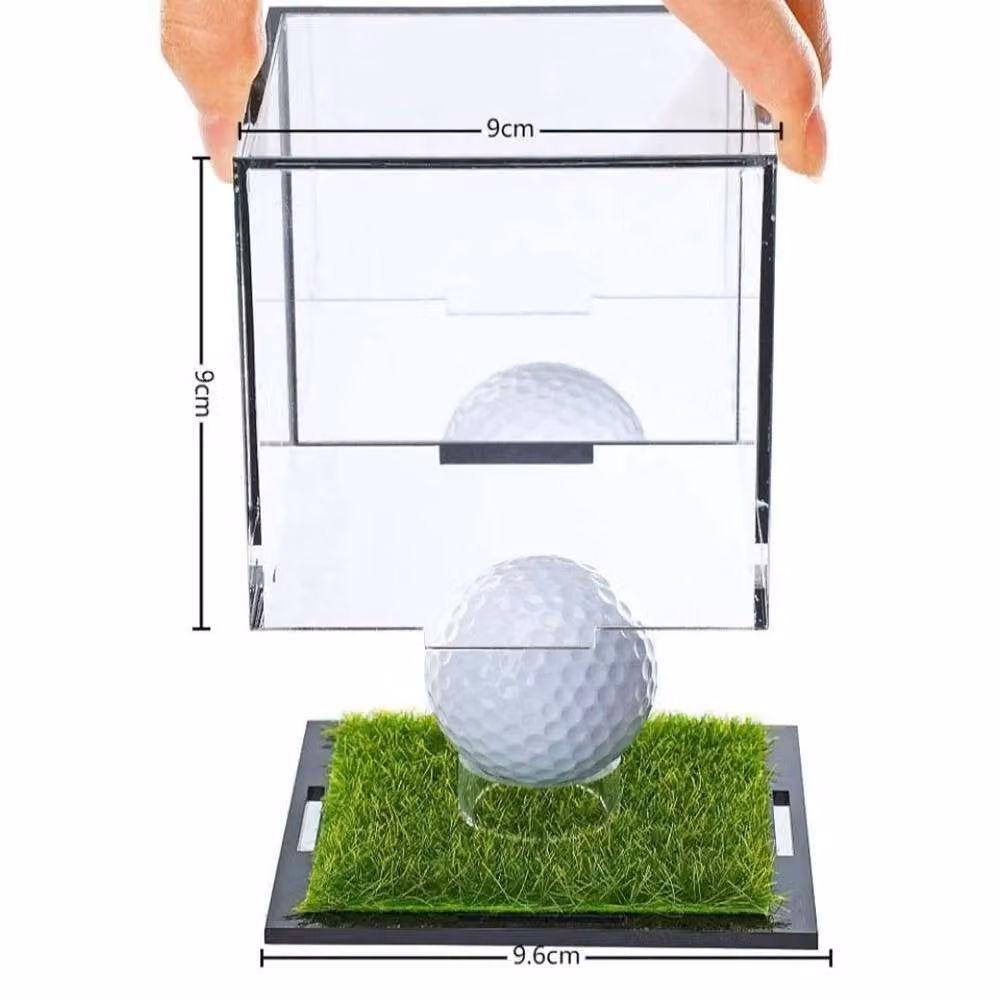 SPETLEK Large Clear Acrylic Golf Ball Display Case and Holder Stand – 1