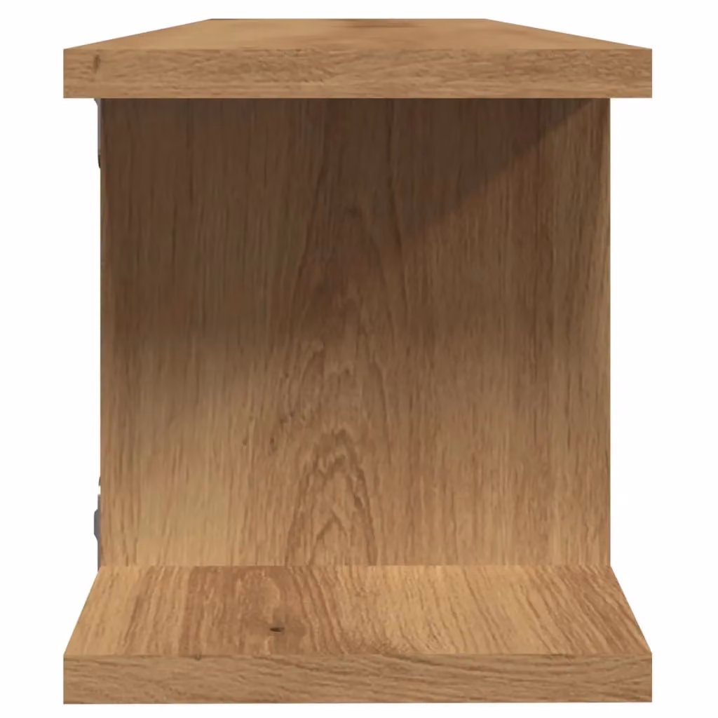 Berkfield Home Artisan Oak Wall Shelves, 2 Piece Brown Engineered Wood, W/D/H: 90 x 18 x 20 cm – 4