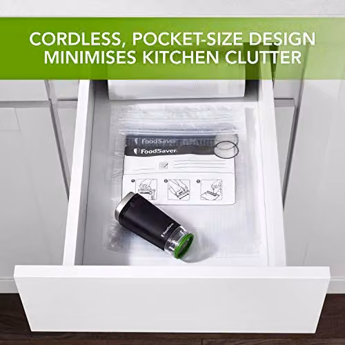 Foodsaver Handheld Cordless Food Vacuum Sealer Machine with Charging Dock in Black and Silver – 2