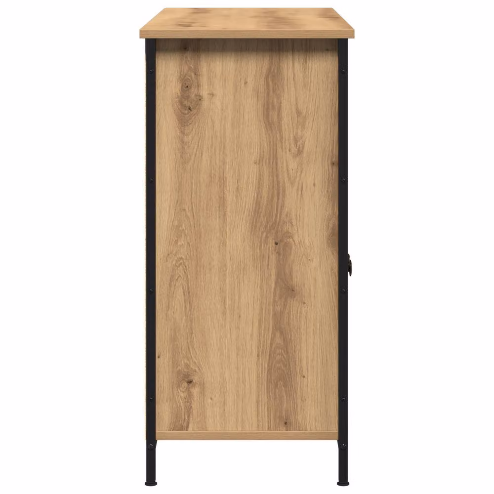 Berkfield Home Artisan Oak Sideboard in Brown, W/D/H: 100 x 35 x 75 cm – 3