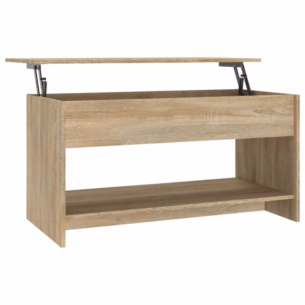 Berkfield Home Sonoma Oak Coffee Table in Brown, W: 102 cm, D: 50 cm, H: 52.5 cm – 2