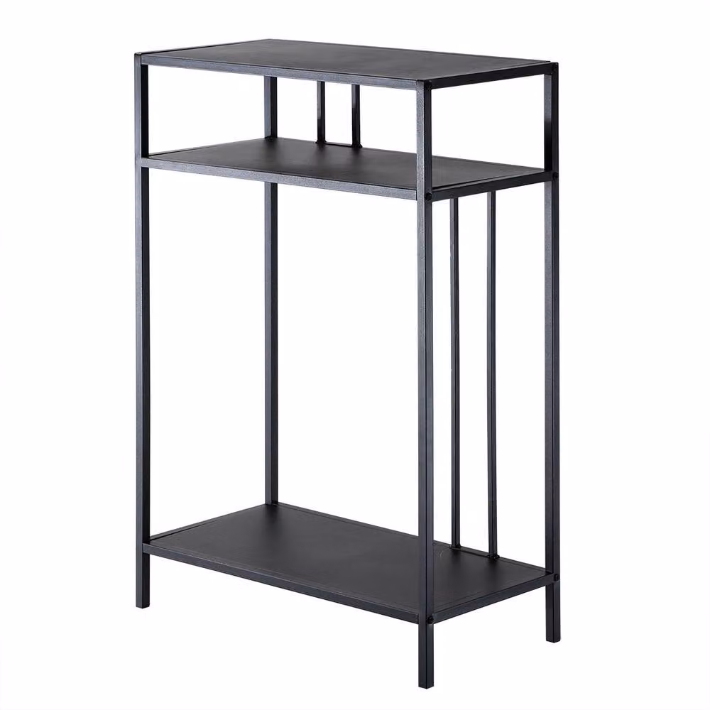CALICOSY OLLI Industrial High Console Table in Black Metal, Height: 90 cm – 3