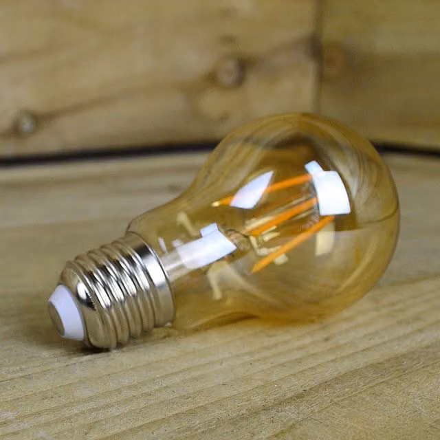Samuel Alexander Retro LED Carbon Filament Vintage E27 Screw In Light Bulb, White and Transparent