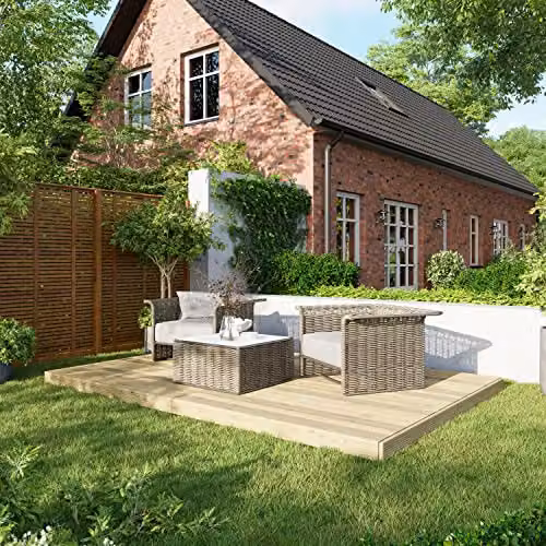 Powersheds Premium Wooden Decking Kit in Brown