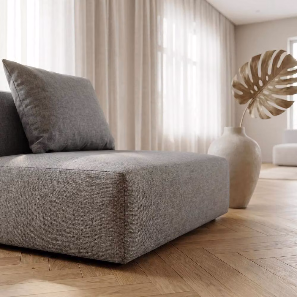 Abakus Direct Tokyo Single Seat in Grey Brushed Tweed Fabric – 5