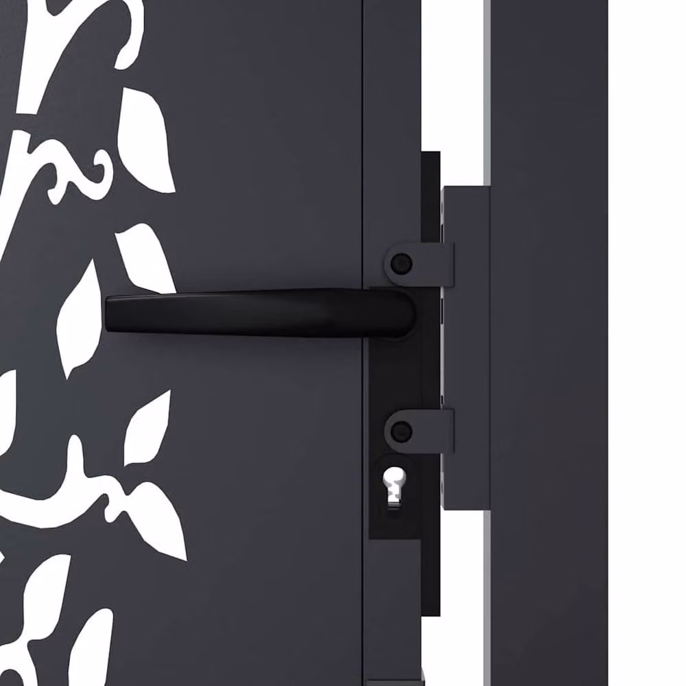 Berkfield Home Steel Garden Gate with Tree Design in Anthracite, W/H: 105 x 105 cm – 5