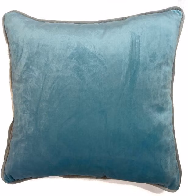 Rapport Home Blue Velvet Polyester Square Cushion Cover, W/D/H: 43 x 43 x 43 cm – 1