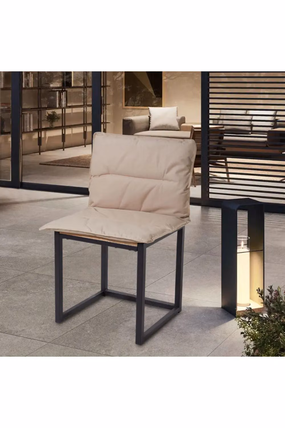 Living and Home Kermit Outdoor Portable Chair Cushion in Beige – 2