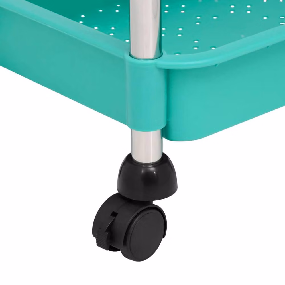 Berkfield Home 5-Tier Kitchen Trolley in Turquoise, W/D/H: 42 x 29 x 128 cm – 3