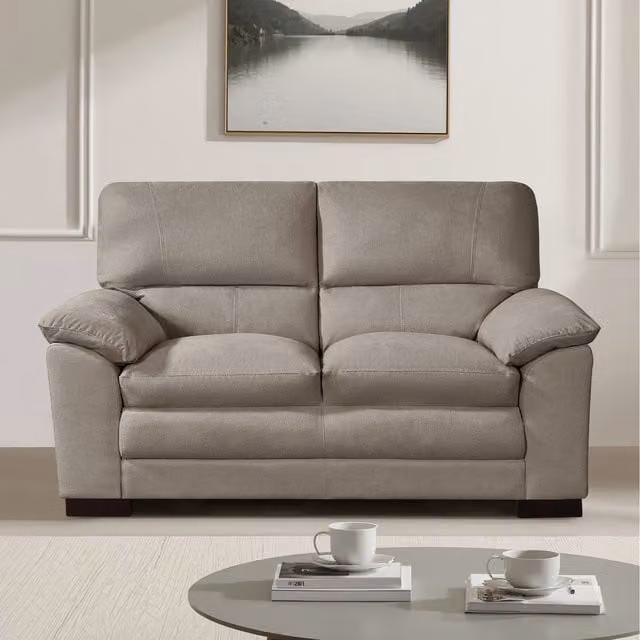 Artemis Home Ramona 2 Seat Upholstered Fabric Sofa in Brown