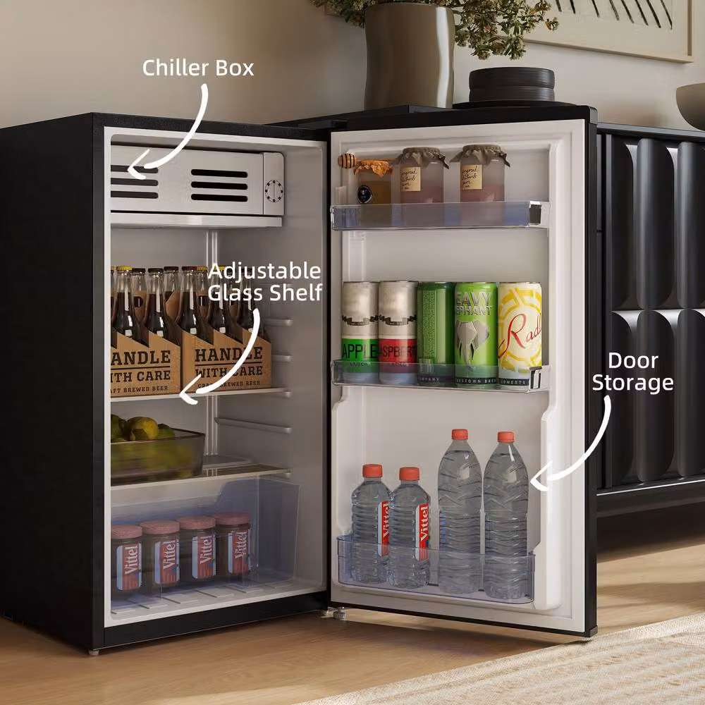 STILVORA 85L Under Counter Fridge with Chiller Box in Black – 4