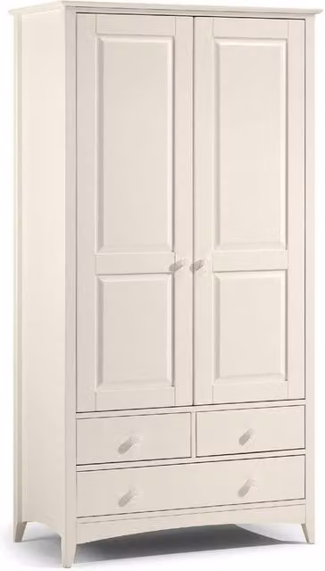 Cheshire Premium Luma Combination Wardrobe in Soft White