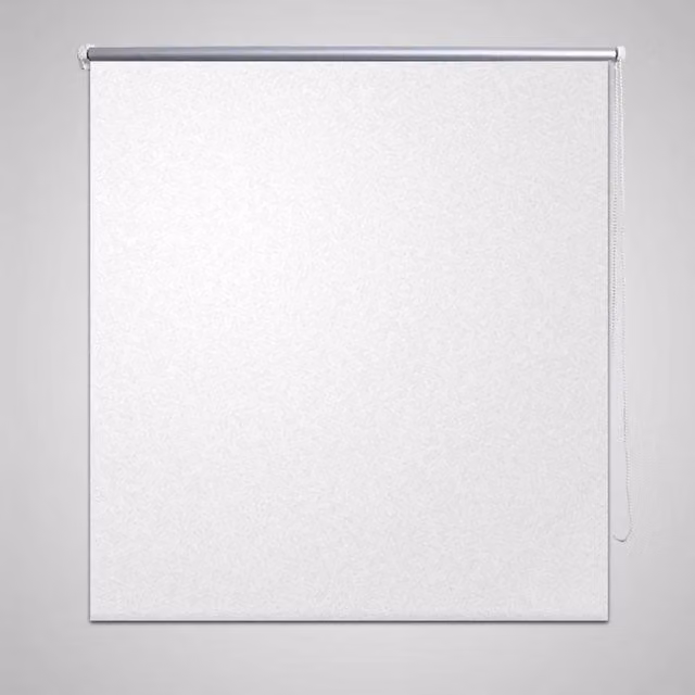 Berkfield Home Thermal Insulating Blackout Roller Blind, White and Silver, W: 160 cm, H: 230 cm