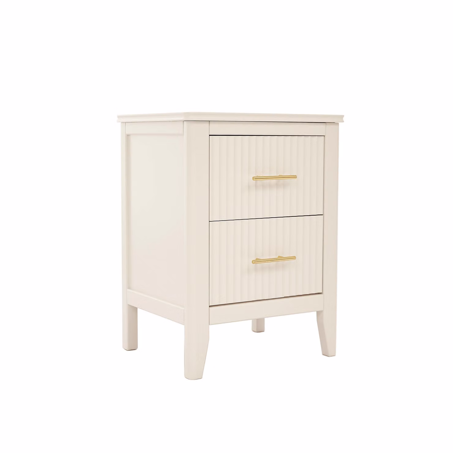 Cabinet Bits Fregona 2 Drawer Bedside Table in Matt Off-White – 2