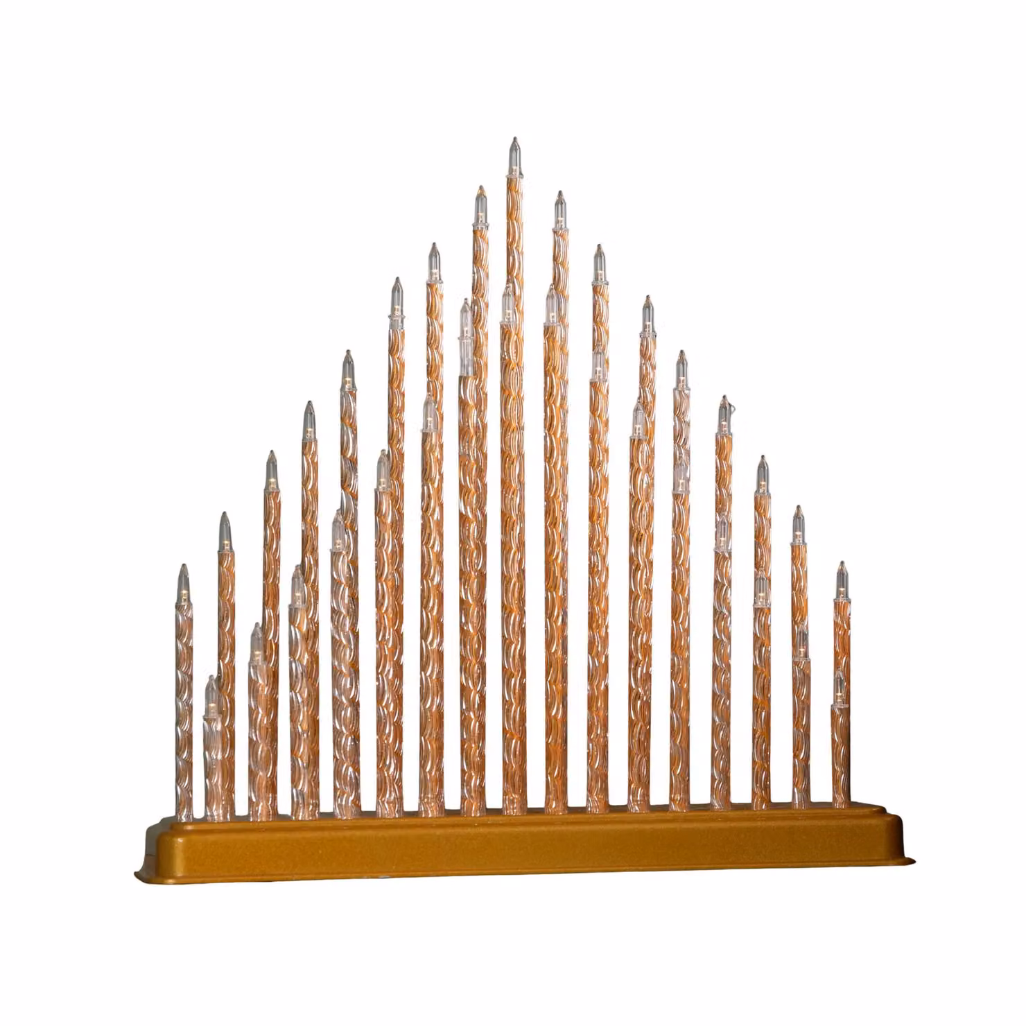 Samuel Alexander Gold Metal Light Up Christmas Candle Bridge with 33 White LEDs, Height: 33 cm – 3