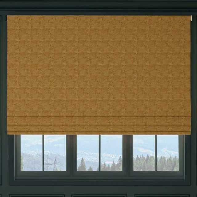 HOUSE Llewelyn-Bowen Made To Measure Blackout Roman Blind in Yellow Ochre
