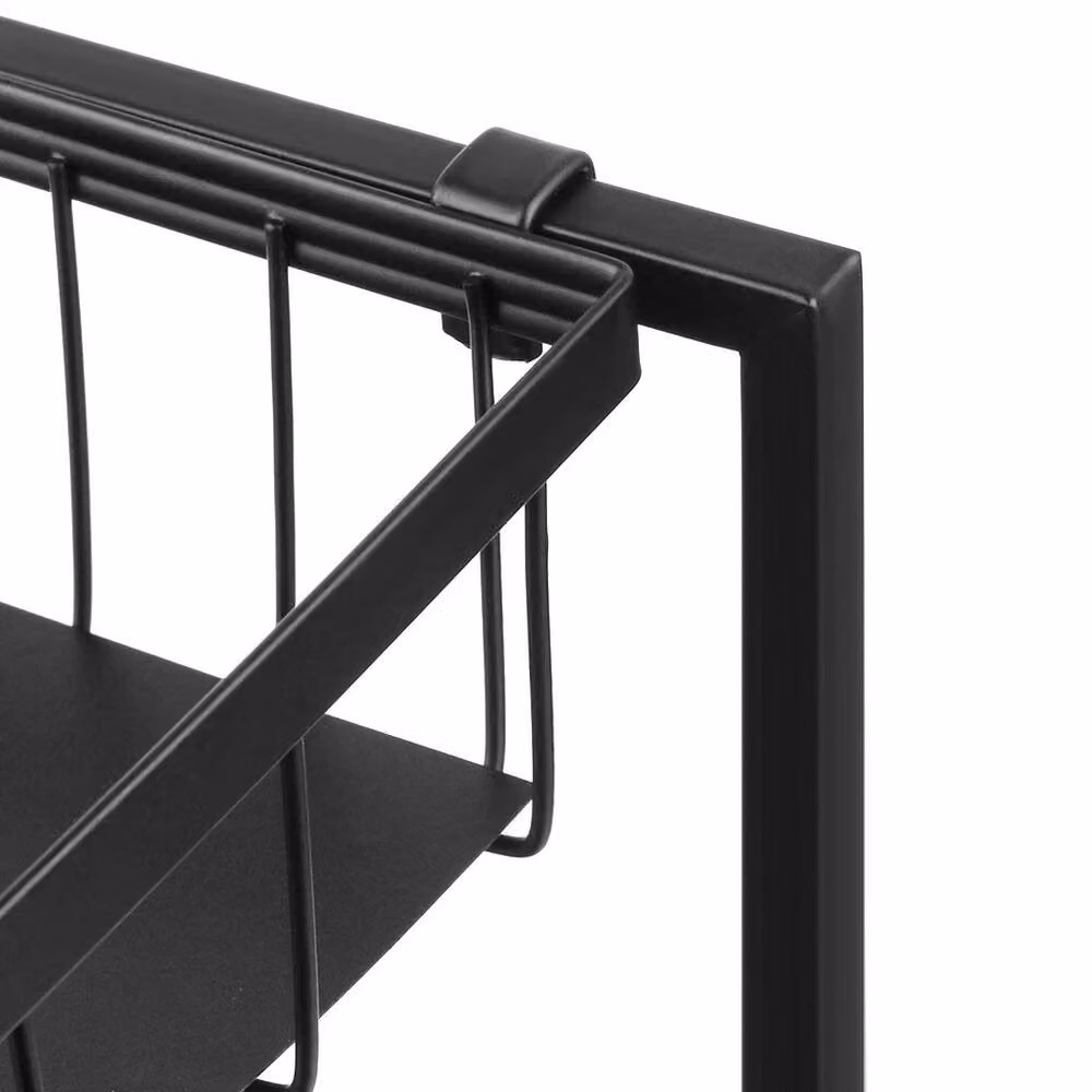 SPETLEK 2 Tier Pull Out Metal Basket Drawer in Black – 3