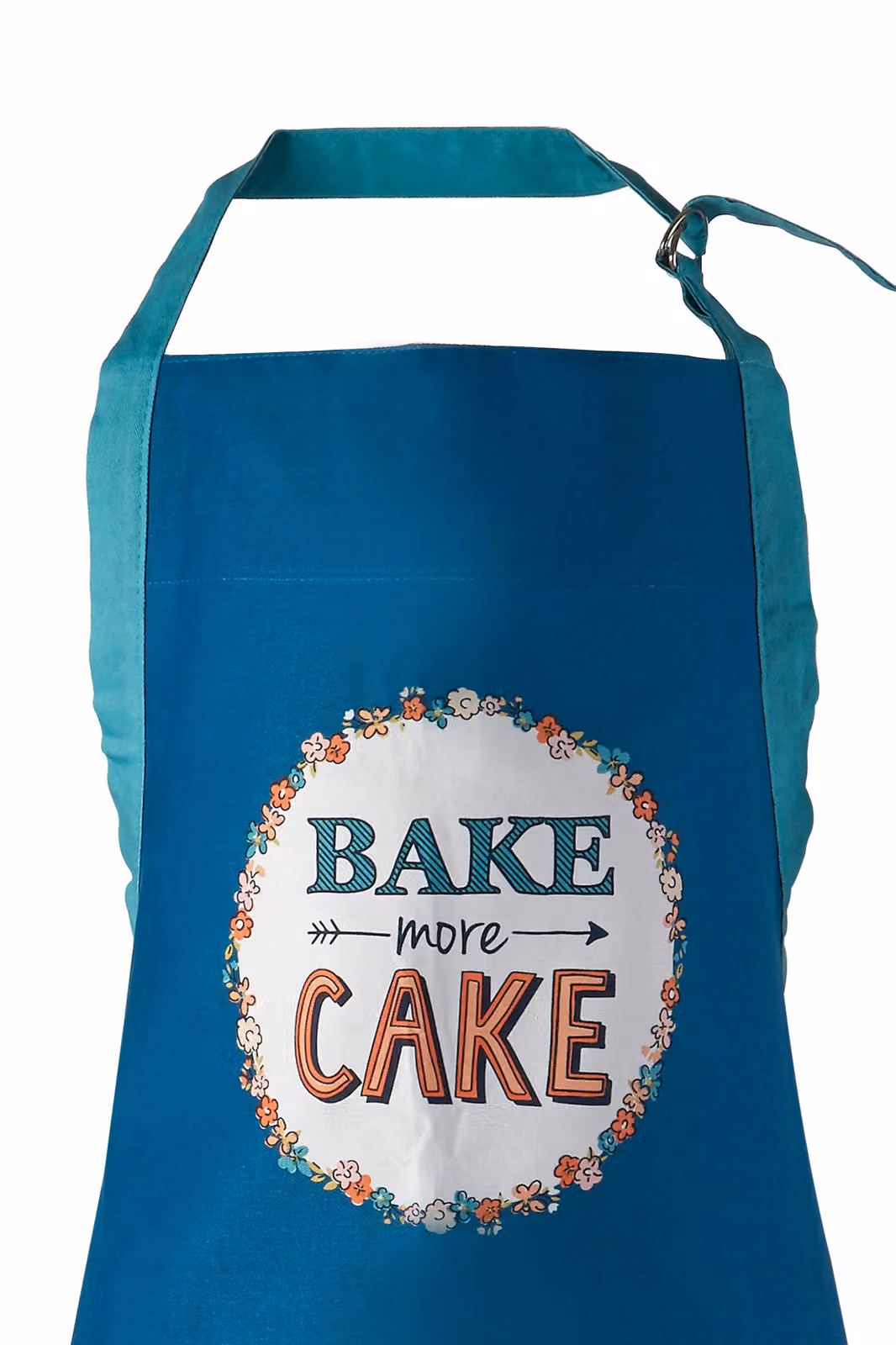 Orsina Apron with Whimsical Typography Print in Blue – 2