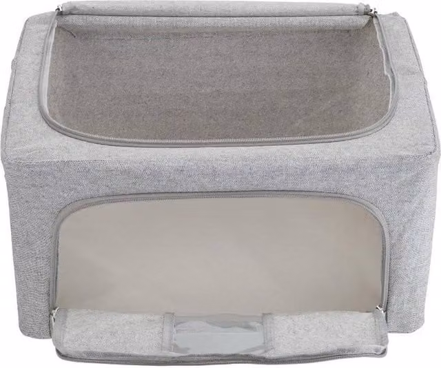 KORVIXA 100L Folding Storage Box in Grey