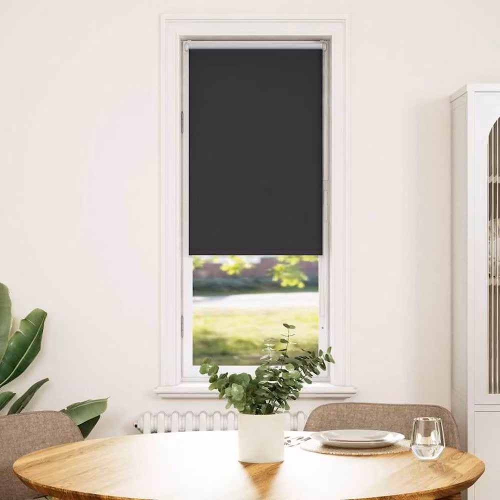Berkfield Home Blackout Roller Blind, Black, W: 60 cm, H: 130 cm, Polyester – 2