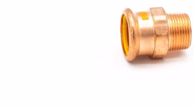 PrimaPress Pressfit Gas 28x3/4" MI Coupler in Grey, WRAS Approved with Leak Detection