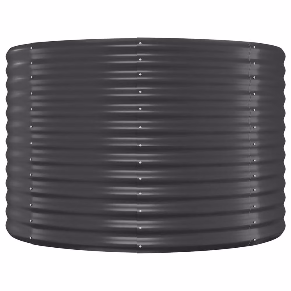 Berkfield Home Garden Powder-coated Steel Raised Bed in Anthracite Black, W/D/H: 396 x 100 x 68 cm – 3