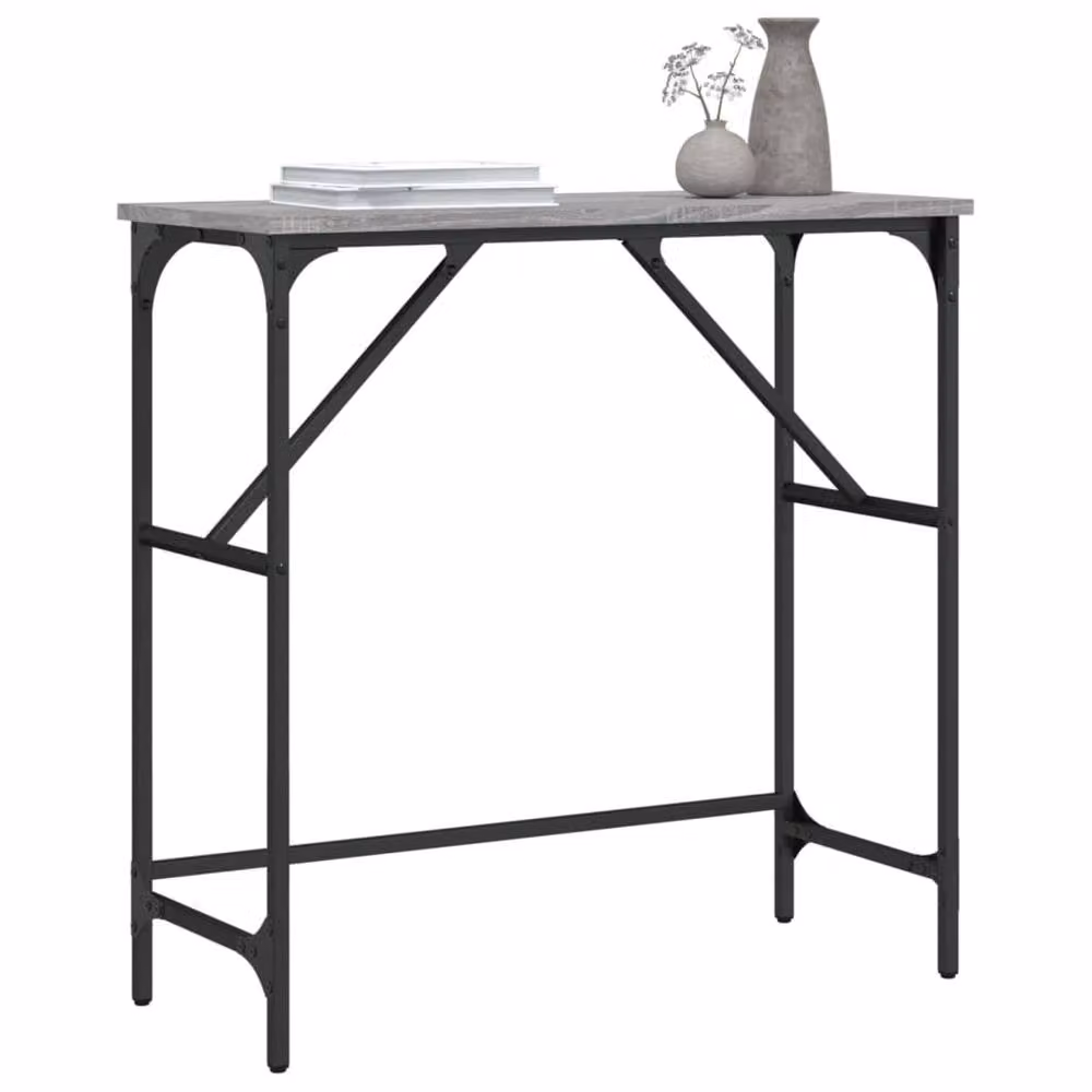 Berkfield Home Console Table in Grey Sonoma, W/D/H: 75 x 32 x 75 cm – 3