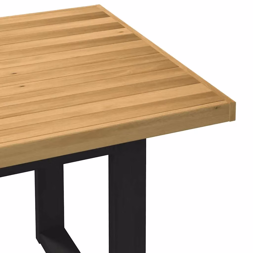 Berkfield Home NOAIN Rectangular Dining Table in Brown Solid Pine with U-Shaped Legs W/D/H: 180 x 90 x 75 cm – 5