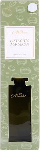 True Aroma Pistachio Macaron Gourmand Reed Diffuser, Green