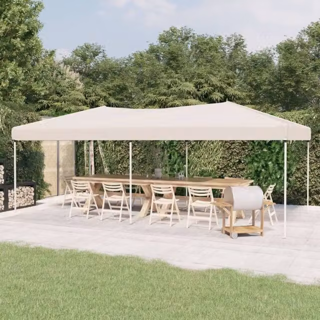 Berkfield Home Folding Party Tent in Beige, W: 6 m, D: 3 m – 1