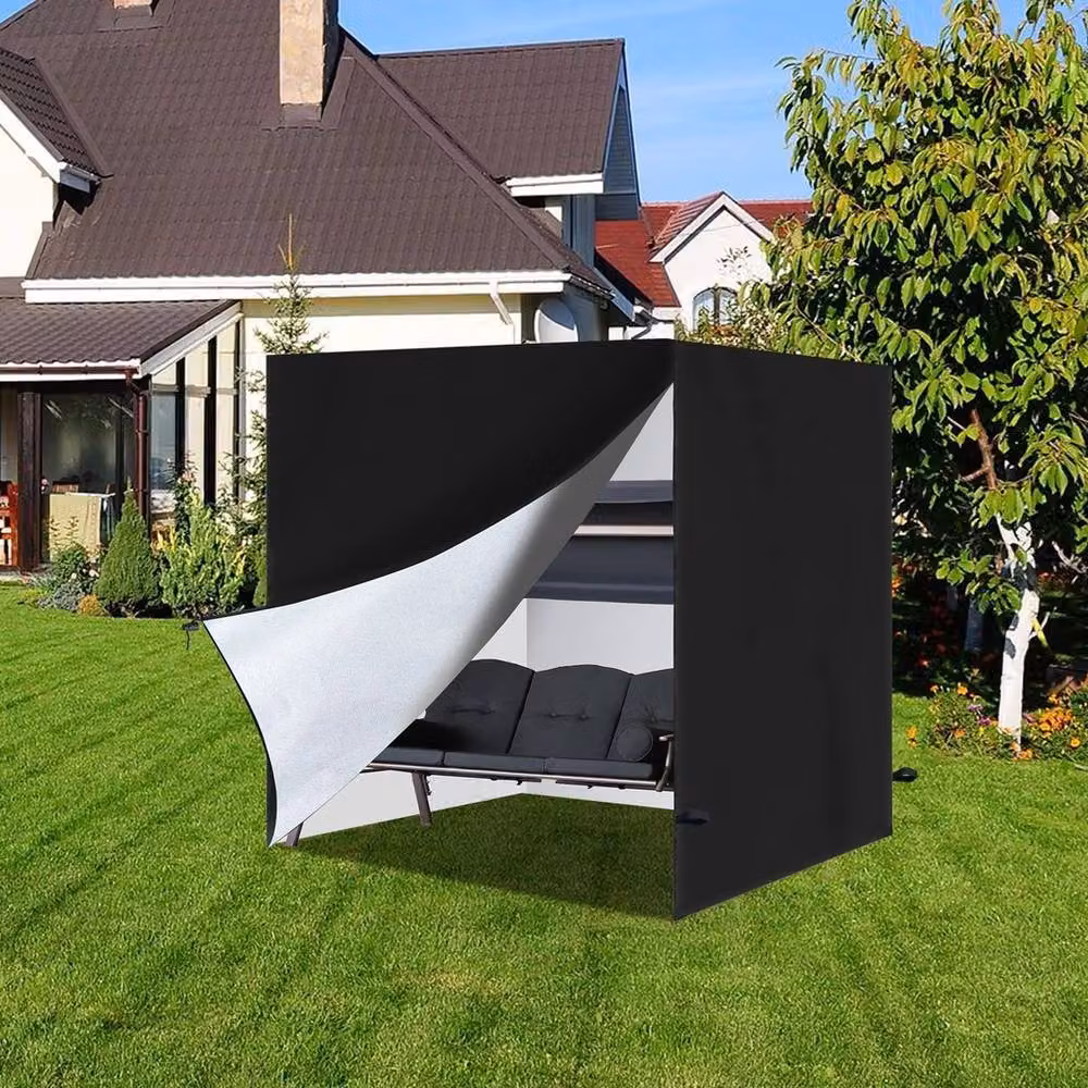 EONLION Waterproof 3 Seater Garden Bench Cover in Black, Width: 100 cm – 3