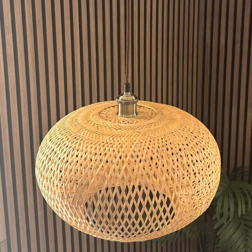 CGC Lighting Arden Bamboo Hand Made Easy Fit Ceiling Lampshade in Beige – 2