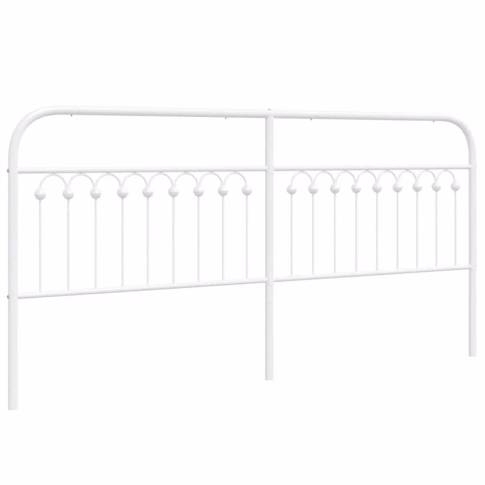 Berkfield Home Metal Headboard in White, 193 cm – 2