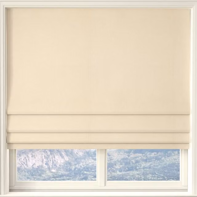 Linda Barker Petal Made to Measure Blackout Roman Blind in Ivory