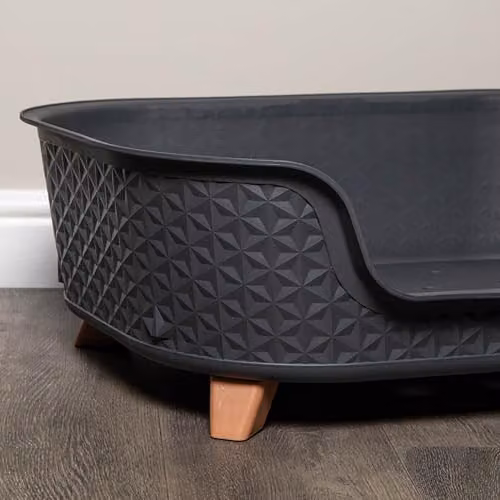 Samuel ALEXANDER Grey Plastic Raised Pet Basket with Legs W: 77 cm, D: 58 cm – 3