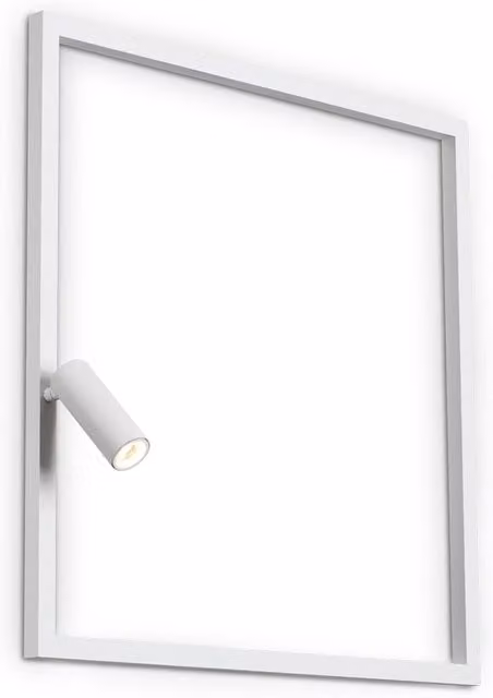 Ideal Lux Syntesi Square Integrated LED Wall Lamp in White with 3000K Warm White Light