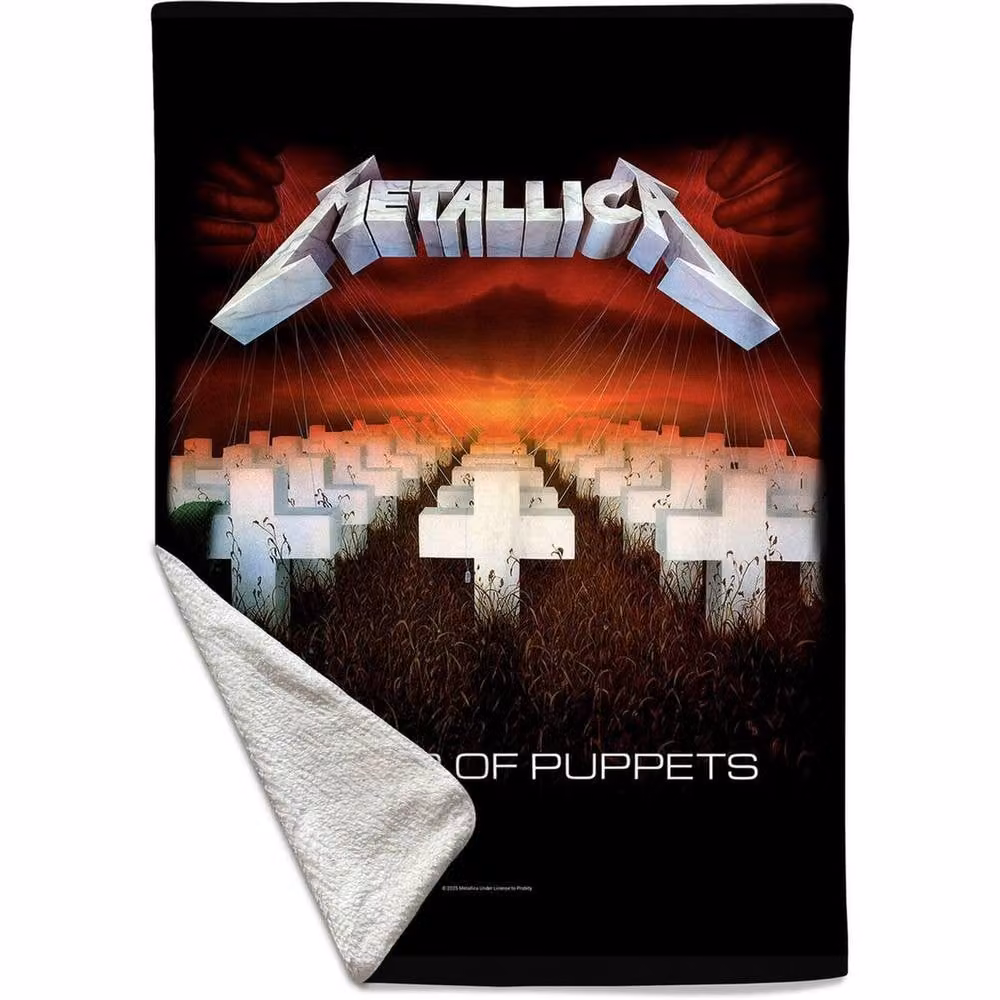 Metallica Master Of Puppets Multicolour Sherpa Fleece Blanket