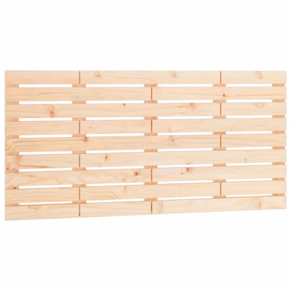 Berkfield Home Rustic Solid Wood Pine Wall Headboard, Brown, W: 141 cm, D: 3 cm, H: 63 cm